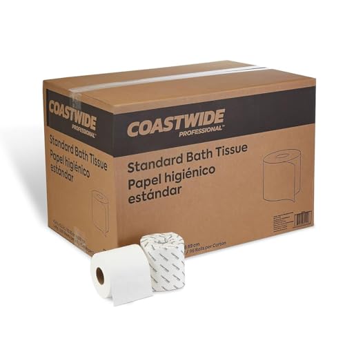 Coastwide Professional Toilet Paper, 2-ply, White, 500 Sheets/Roll, 96 Rolls/Case