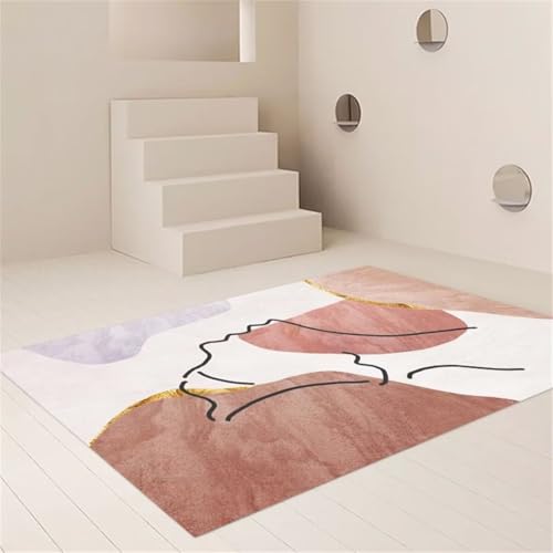 Tapis absorbant rose floral de 40x60cm art déco pour l'intérieur et l'entrée