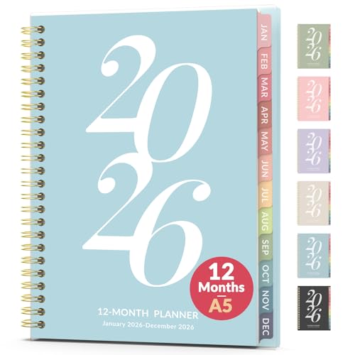 2026 Planner Weekly and Monthly, Jan - Dec 2026, 6.3x8.4", Agenda Planner