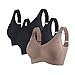Paquete de 3 sujetadores deportivos para mujer, ropa interior, sujetadores reductores para mujer Reino Unido, yoga, señoras, sin costuras, talla grande, bralettes de ocio, tops cortos elásticos