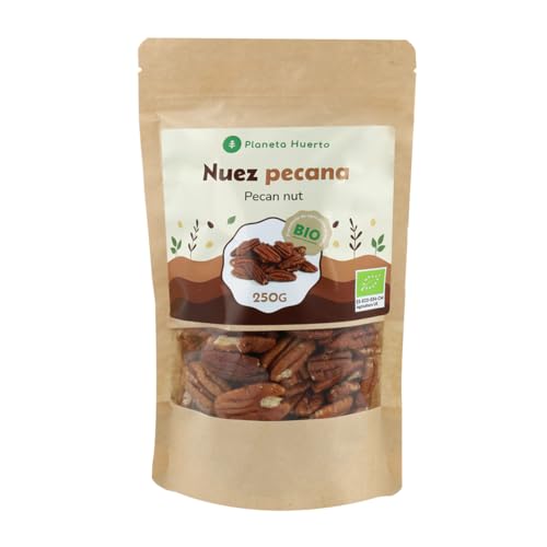 PLANETA HUERTO | Nueces Pecanas Ecológicas – Sabrosas y Nutritivas, Perfectas para Postres y Ensaladas, Envase de 250 g