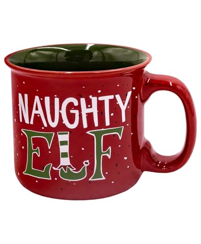 Lazy One Novelty Mugs, Funny Gift Mug for Family, Friends, or Coworkers in your Office, Camping (Naughty Elf)
