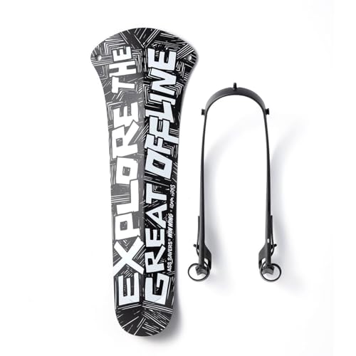 Ass Savers – Win Wing 2 Gravel - Great Offline, Rear Mudguard for Gravel Bikes with Black Wishbone, Tire Widths up to 60mm, Ultralight, Clip On, Easy Installation & Removal, Secure Mount