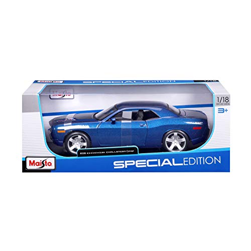 Maisto 531396 Dodge Challenger Concept modelauto schaal 1:18, blauw - Afbeelding 8