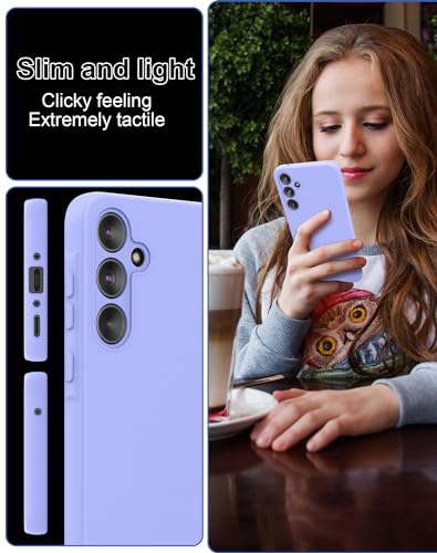 Foluu Silicone Case for Samsung Galaxy A55 5G, Liquid Gel Rubber Bumper Case with Soft Microfiber Lining Cushion Slim Hard Shell Shockproof Protective Cover for Samsung Galaxy A55 5G 2024 (Purple) - image 6