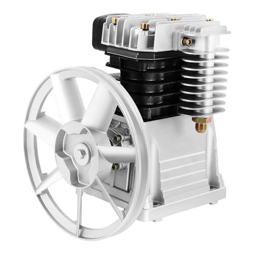 Compresor de aire, cabezal de bomba 3 HP, compresor de aire, cabezal de compresor de pistón con polea, bomba de compresor de aire de aluminio, 250L/min,Para el almacenamiento y transporte de aire