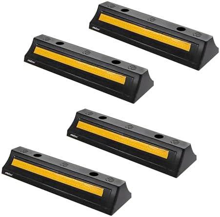 Wheel Stopper Box Mix Box 4Pcs Reflective Parking Guide Blocks Wheel Stoppers : Amazon.co.za