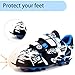 Imagen de Zapatos de Fútbol Niños Botas de Fútbol Zapatillas de Fútbol Tacos Profesional Zapatos de Entrenamiento Transpirables Blanco Azul 28EU