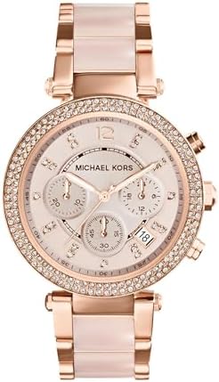 Michael Kors Parker Women's Watch, Stainless Steel and Pavé Cryst...