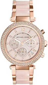 Michael Kors Parker Stainless Steel Watch With Glitz Accents