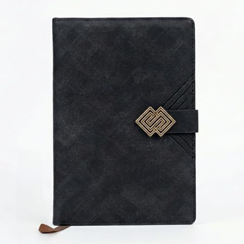 Image of A5 Journal Notebook Diary for Men Women | Office Journal Diary Notebook with Magnetic Flip Lock (200 Ruled Pages, 6 x 8.5 Inches, 80 GSM) (Classic Black)