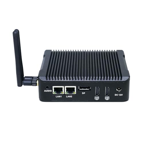 Fanless Mini PC, Industrial Computer, Windows 11 or Linux Ubuntu, N3700 J3710, BX08, COM, 2 LAN, DP, 2 HDMI, SIM Slot, Vesa Mount, WOL, PXE, WDT Supported, 0 RAM, 0 Storage, Barebone No System