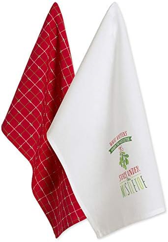 DII Decorative Spooky & Fun Cotton Printed Dishtowel Set, Jack-O-Lantern, 18x28