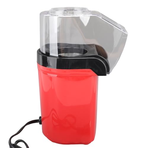 GLOGLOW Maszyna do Popcornu Elektryczna Maszyna do Popcornu z Gorącym Powietrzem 1200 W Szybka, Bezolejowa Obsługa Jednym Dotknięciem z łatwymi Czyszczenia, Odłączanymi (Wtyczka UE 220 V)