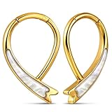 Casvort 2PCS Hypoallergenic Gold Elegant Conch Knot Ear Weights for Stretched Ears 316 Stainless Steel Ear Hangers 4mm 6g Gauges for Ears Fashion Piercing Body Jewelry