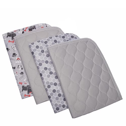 Caldwell's Pet Supply Co. 18x24 Potty Pads, Washable Pee Pads for Dogs, Reusable Pee Pad for Dogs, Puppy Potty Mat, Whelping Rug, Reusable Puppy Mat, Small (Set of 4)