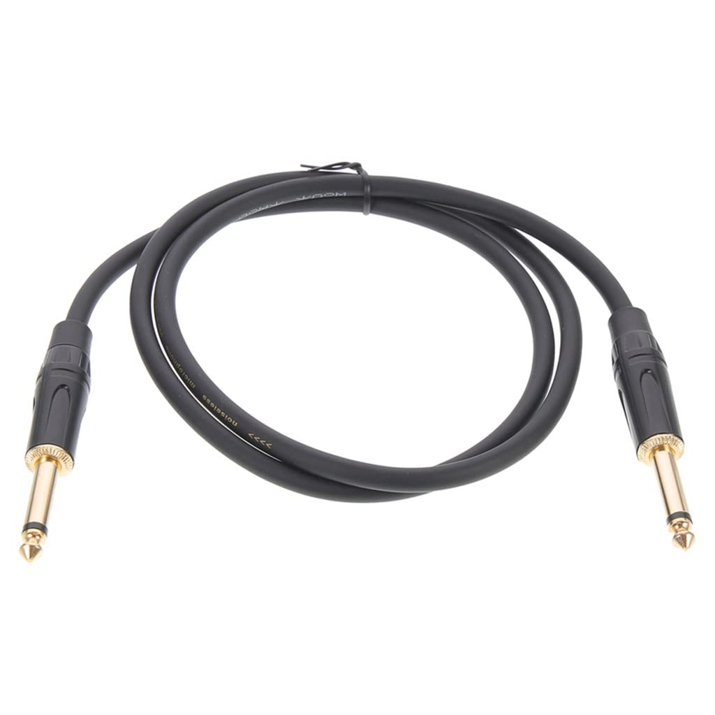 Kabel audio, kabel instrumentalny, kabel do gitary elektrycznej Kabel audio Kabel audio Głośnik 6,35 mm Akcesoria do kabla audio stereo (kolor: jak pokazano, rozmiar: jeden rozmiar)