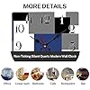 Amazon.com: ArtSocket Navy Blue Wooden Wall Clock Silent Non-Ticking ...
