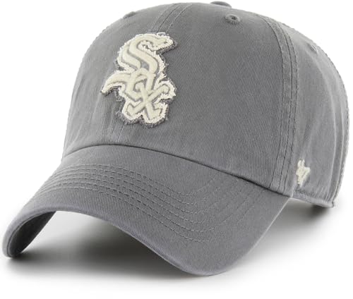 47 MLB Perfect Game Clean Up Adjustable Hat Cap, Adult One Size - Chicago White Sox Gray