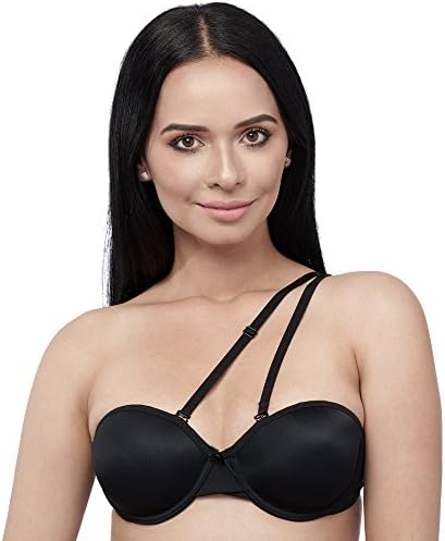 VersaBra Convertible Multiway Strapless Bra (38B, Black)