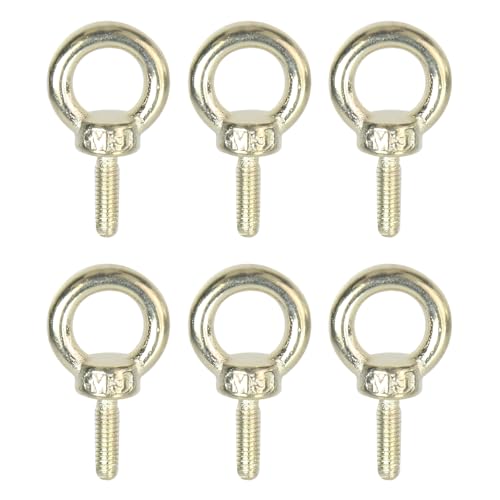 Image of Antrader M3 Lifting Eye Bolts,6Pcs Stainless Steel Machinery Shoulder Lifting Eye Bolt,Gold