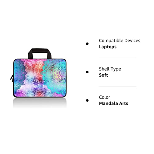 11" 11.6" 12" 12.1" 12.5 Inch Laptop Carrying Bag Case Notebook Ultrabook Bag Tablet Cover Neoprene Sleeve Briefcase Bag Compatible With Samsung Google Acer Hp Dell Asus(Mandala Arts) #TOP1