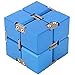 Aluminum Alloy Handheld Fidget Ornamentss Desk Relieve Stress Ornaments Black Professional Accessories for Use (Blue)