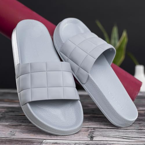 Image of Red Tape Womens Sliders in Slate Blue | Casual Pool Sliders | SLATE BLUE | 3 UK