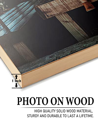 Dazella Custom Wood Prints With Your Own Photo Personalized Christmas Couples Gifts For Mom, Dad, Men, Women, Portrait Wooden Picture Frame, Customized Memorial Anniversary Photo Gifts #TOP1