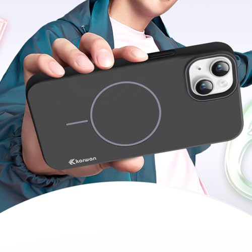 Image of KARWAN️Magnetic Ultra Slim-Fit Back Case Cover for iPhone 15 |Hard PC Case Cover| Ultra-Thin & Light Weight with [Ultra Premium Feel] Case for iPhone 15 (Black)