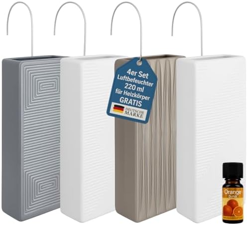 3er Set Luftbefeuchter Keramik Raumbefeuchter Heizkörper