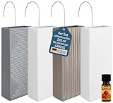 Luftbefeuchter für Heizung Set inkl. Haken - Keramik 220ml Wasserverdunster - moderne Farben -...