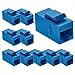 Beszin Cat.6 RJ45 Inline Coupler with Keystone Latch, Female-Female [50-Micron Gold Plated] (10-Pack, Blue)