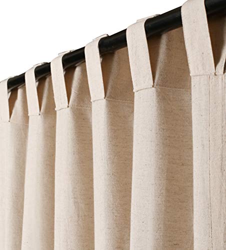 Ziolte Natural Linen Flax Curtains,Farmhouse Curtains For Living Room,Tab Top Drapes,Tab Top Linen Flax Curtains 63" Long, Sets Of 2,50X63 #TOP7