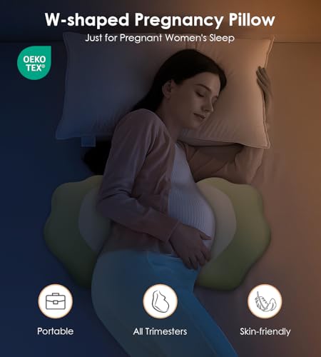 Image of DONAMA Memory Foam Pregnancy Pillow Maternity Wedge Pillow for Side Sleeper