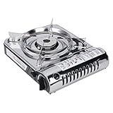 Alomejor1 Estufa de Camping Camping Butano a Prueba de Viento Estufa de Barbacoa portátil para Camping Montañismo Cocina de Picnic