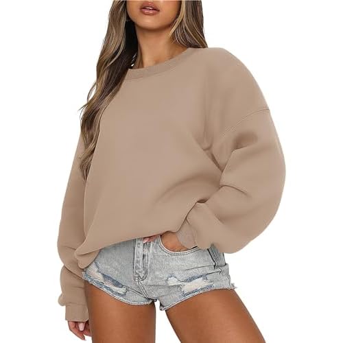 LOMON Crewneck Sweatshirt for Women Casual Oversized Pullover Hoodies Long Sleeve Fleece Tops Sweater Black Letter Small