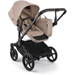 Bugaboo Donkey 6 Single-to-Double Convertible Stroller | Side-by-side design, newborn and toddler use, XL storage basket, one-hand steering, Desert Taupe Melange