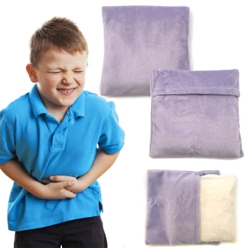 Microwavable Heating Pad, Moist Heat Pad for Pain Relief, Cramps, Menstrual, Tension and Stress, Heat Compress Wrap for Neck, Back, Shoulders, Abdomen, Joints. Clay, Lavender. 5 * 5in, 2 Pcs, Purple