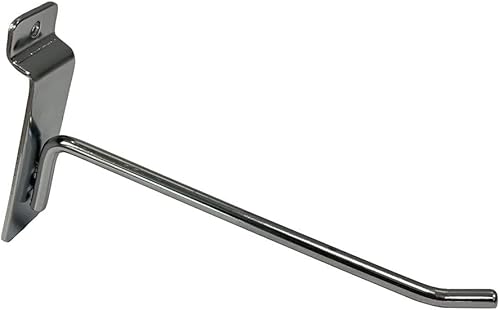 Miniatura 4 de DBM IMPORTS 6" Slatwall Hooks,Chrome,Hanger Display,Display Panel Hooks Wire Metal 24 Pc Set