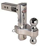 Trimax TRZ8ALRP 8' Aluminum Adjustable Hitch with Dual Hitch Ball and Receiver Adjustment Pin,...