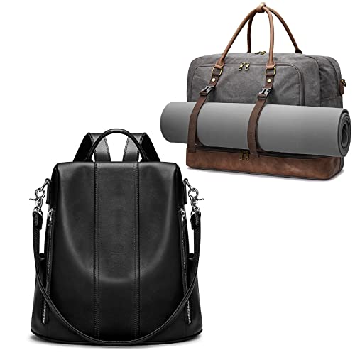 Leather Backpack For Women With Yoga Duffel Bag #TOP25
