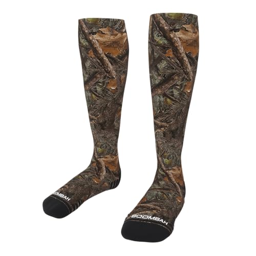 Boombah Pop of Color Natural Camo Printed Sock Brown/Dark Green - Size Intermediate/Medium