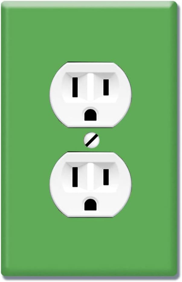 WIRESTER Duplex Outlet Cover Wall Plate/Switch Plate - Solid Green