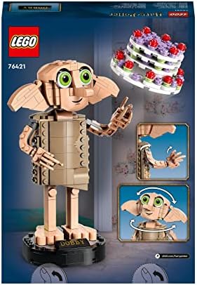 LEGO 76421 Harry Potter Dobby the House-Elf Set, Movable Iconic Figure Model, Toy or Bedroom Accessory Decoration, Character Collection, Gift for Girls, Boys, Teens and All Fans Aged 8+