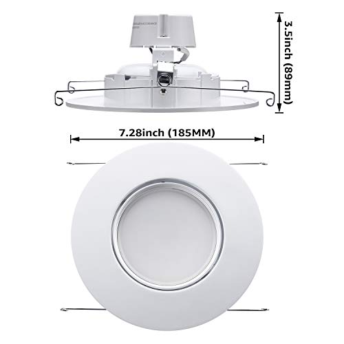 Torchstar Y00Nfhe1Gy 5-6 Inch Retrofit Led Gimbal Downlight, 1 Pack #TOP6