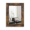 Wood Mirror with Frame Rustic 24X32 Inch Wall Mounted Rustic Vanity Mirror with Large Wood Frame Decorative Farmhouse Bathroom Mirror for BedroomLiving RoomEntryway Wall DecorHorizontalVertical