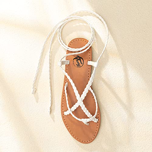 Trary Sandals Women, Lace Up Sandals for Women, Sandals for Women Dressy Summer, Open Toe Gladiator Sandals, Flat Sandals for Women Dressy, Beach Sandals for Women, Summer Sandals for Women 20233