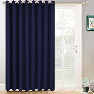 Yakamok Extra breite Verdunkelungsvorhänge Marineblau