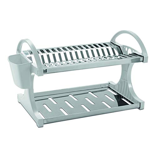 Escorredor 16 Pratos Suprema, 51 x 27,5 x 29 cm, Branco, Brinox